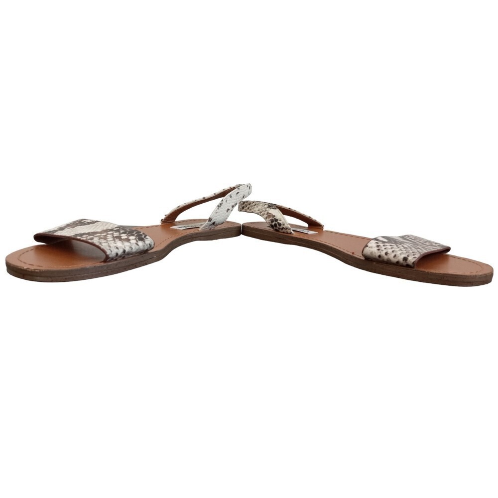 Steve madden snake print flat strap sandals